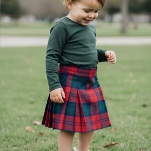 Vintage Strathmore Kids tartan pleated plaid kilt size 2 years from Scotland